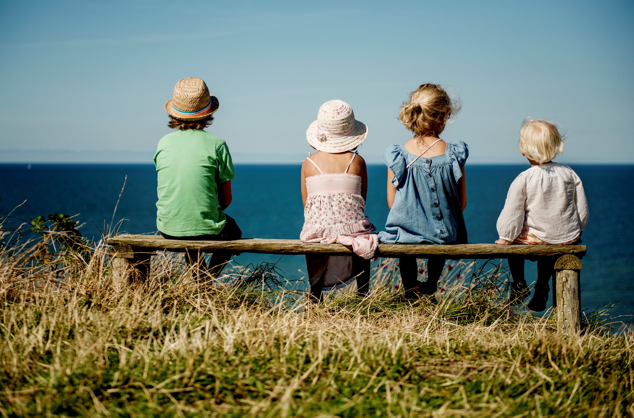 Uitzicht op de zee op Funen
